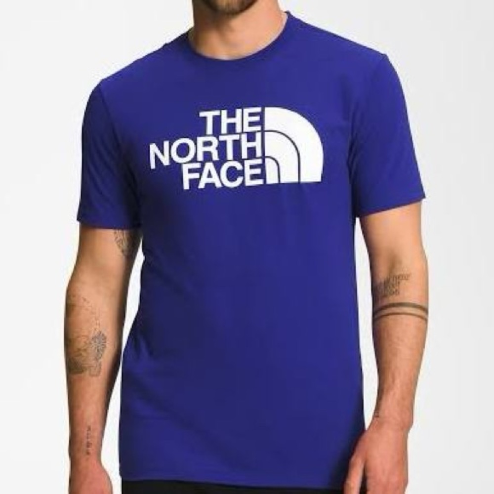 The North Face Half Dome Logo T-Shirt Men’s Cobalt Blue with White XL